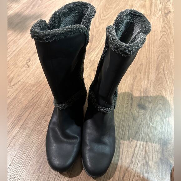 🍷360 easysport black mid calf booties size 8.5 - Picture 2 of 6